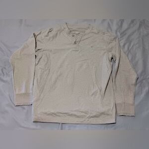 Vintage Distressed Urban Pipeline Up 3 Button Henley Shirt Men’s Sz M